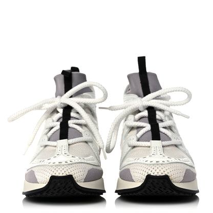 Hermes Mesh Calfskin Action Sneakers 38 Gris Clair Multicolor 2 of 10