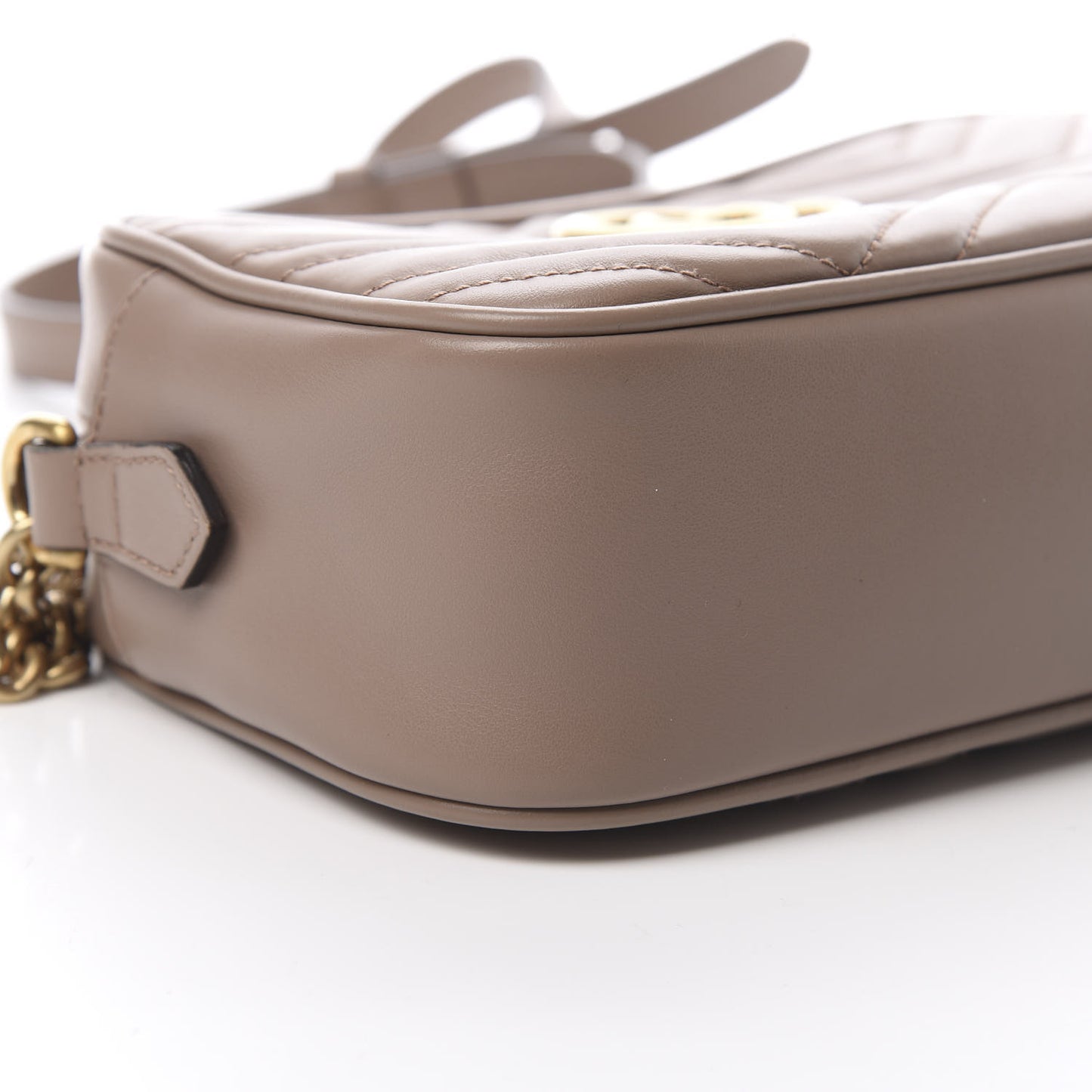 Calfskin Matelasse Small GG Marmont Chain Shoulder Bag Porcelain Rose