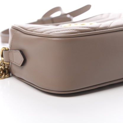 Gucci Calfskin Matelasse Small GG Marmont Chain Shoulder Bag Porcelain Rose 9 of 11