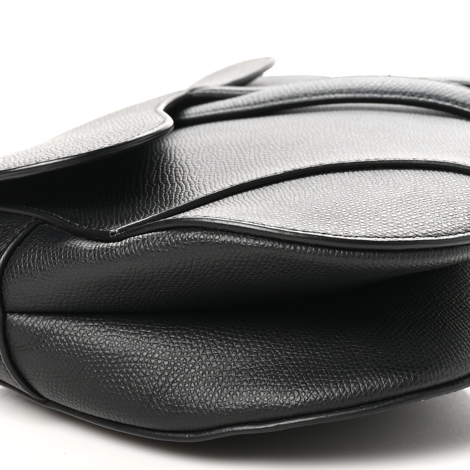 Christian Dior Grained Calfskin Saddle Bag Black 9 of 10