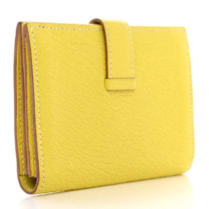 Hermes Chevre Mysore Bearn Card Holder Wallet Lime 3 of 11