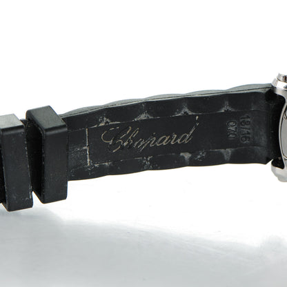 Chopard Stainless Steel Rubber 3 Diamond 36mm Happy Sport Quartz Watch Black 9 of 12