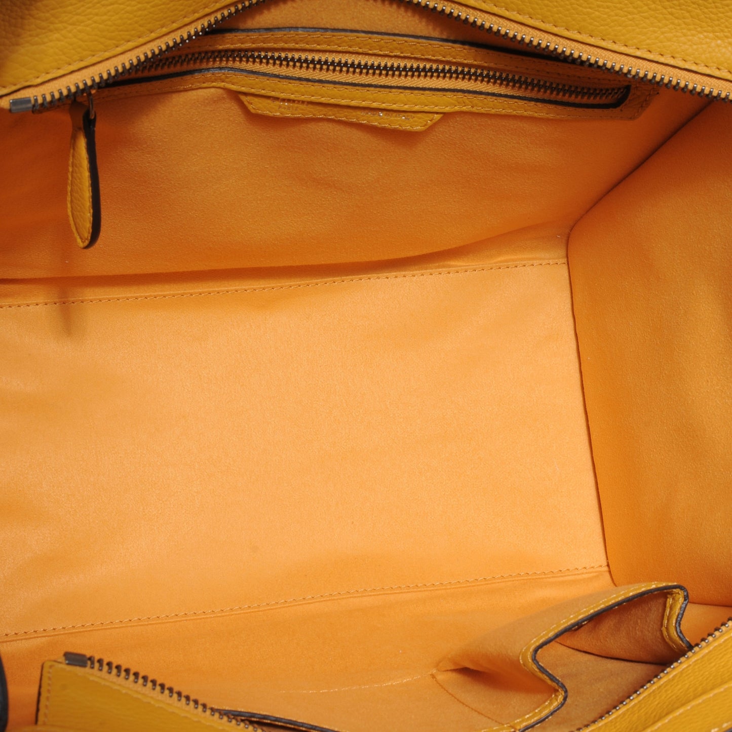 Drummed Calfskin Mini Luggage Saffron