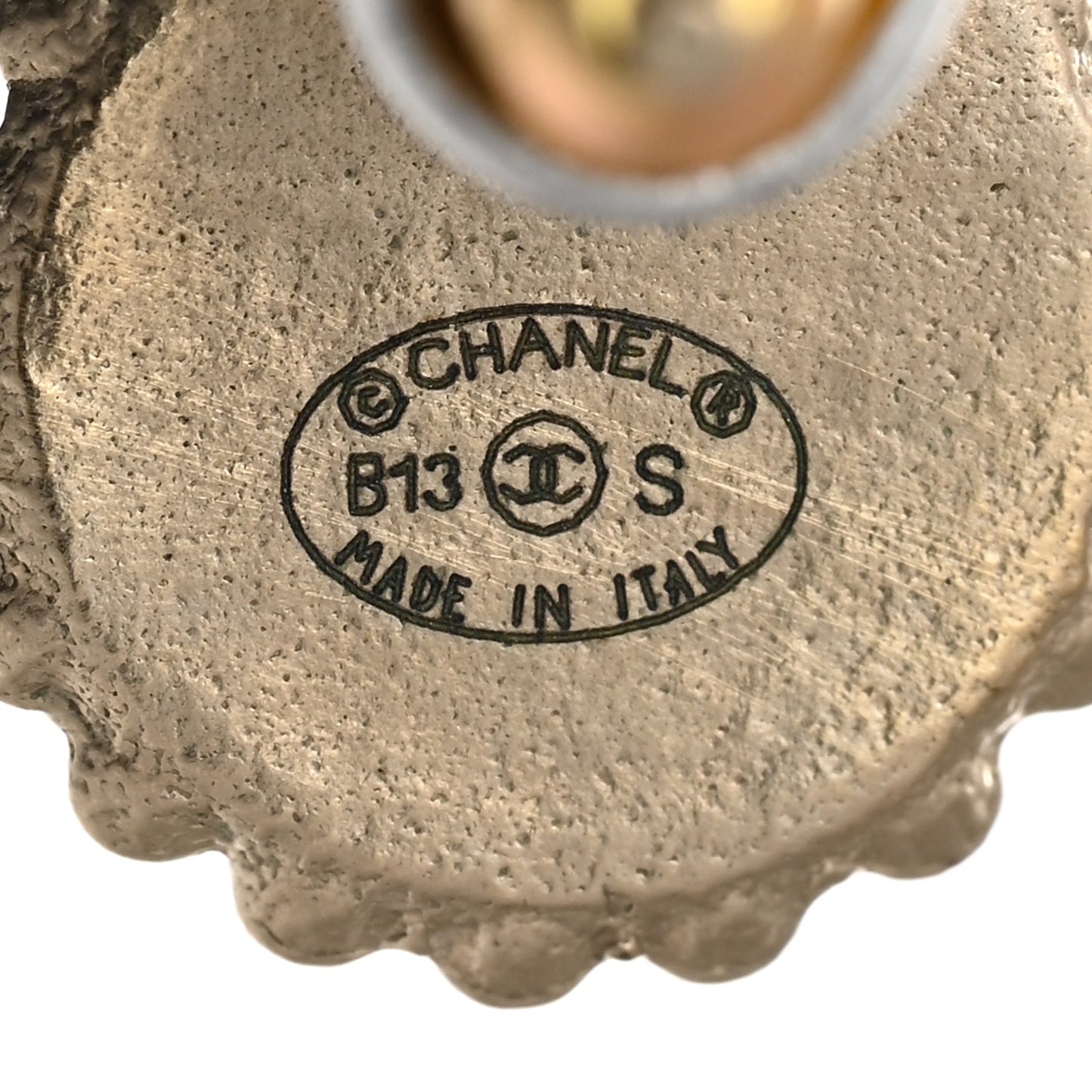 CC Bow Earrings Black Gold