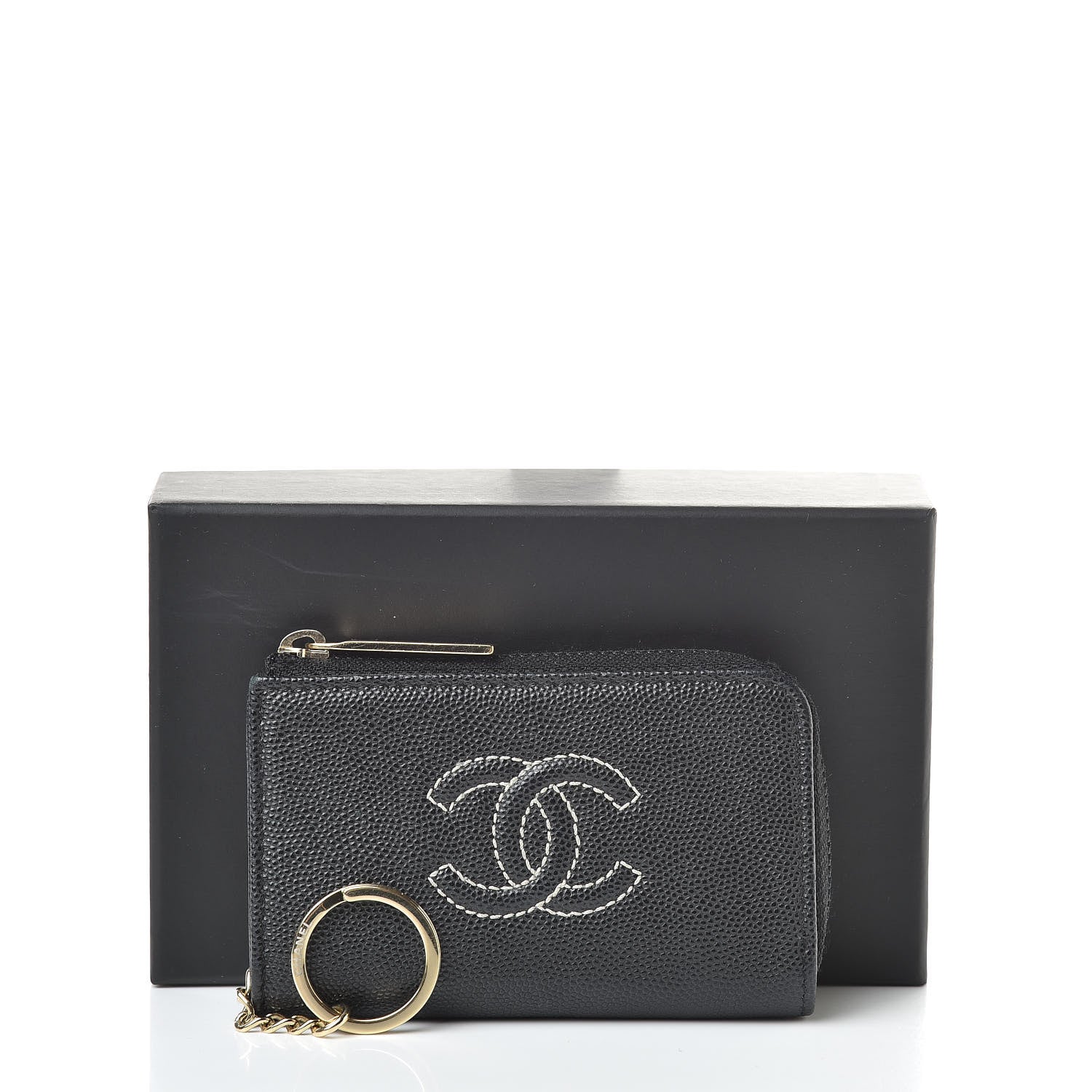 Chanel Caviar CC Key Holder Case Black 10 of 10