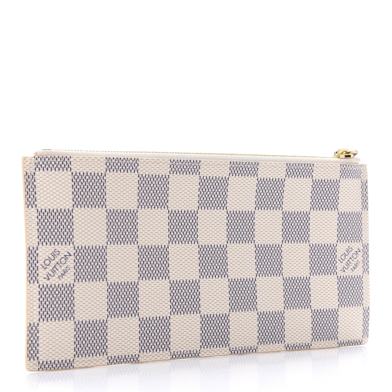 Louis Vuitton Damier Azur Felicie Chain Wallet Zippered Insert Rose Ballerine 3 of 7