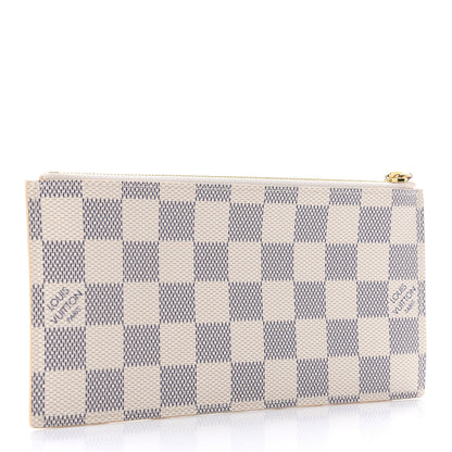 Louis Vuitton Damier Azur Felicie Chain Wallet Zippered Insert Rose Ballerine 3 of 7