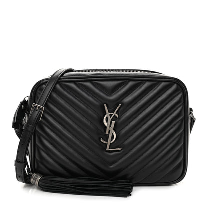 Saint Laurent Calfskin Matelasse Monogram Lou Camera Bag Black 1 of 9