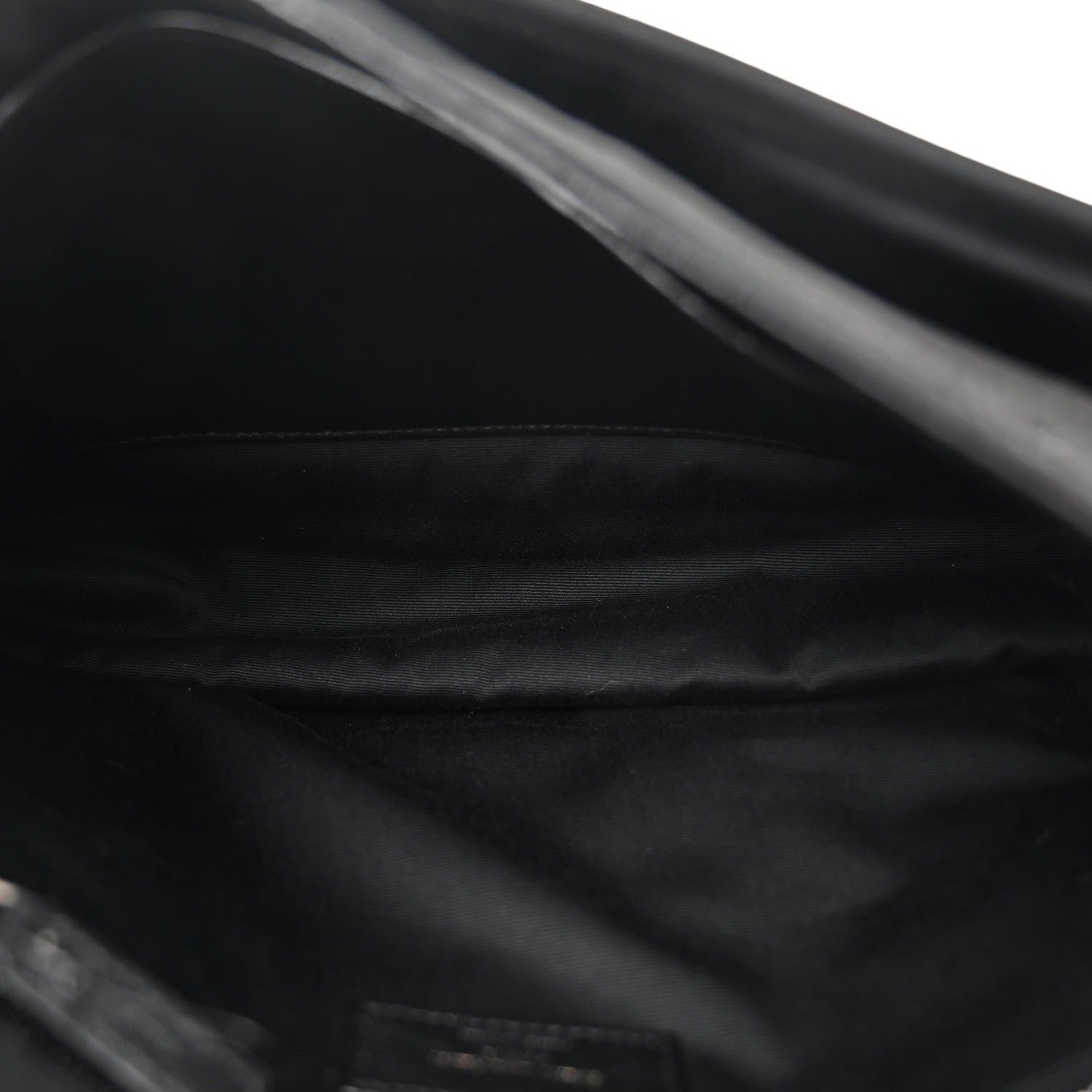 Saint Laurent Nubuck Crocodile Embossed Monogram Medium Niki Chain Satchel Black 5 of 10