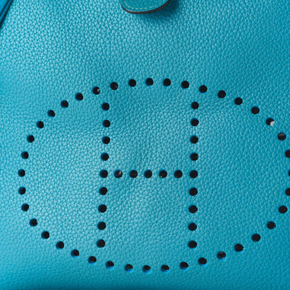 Hermes Taurillon Clemence Evelyne III GM Turquoise 13 of 13