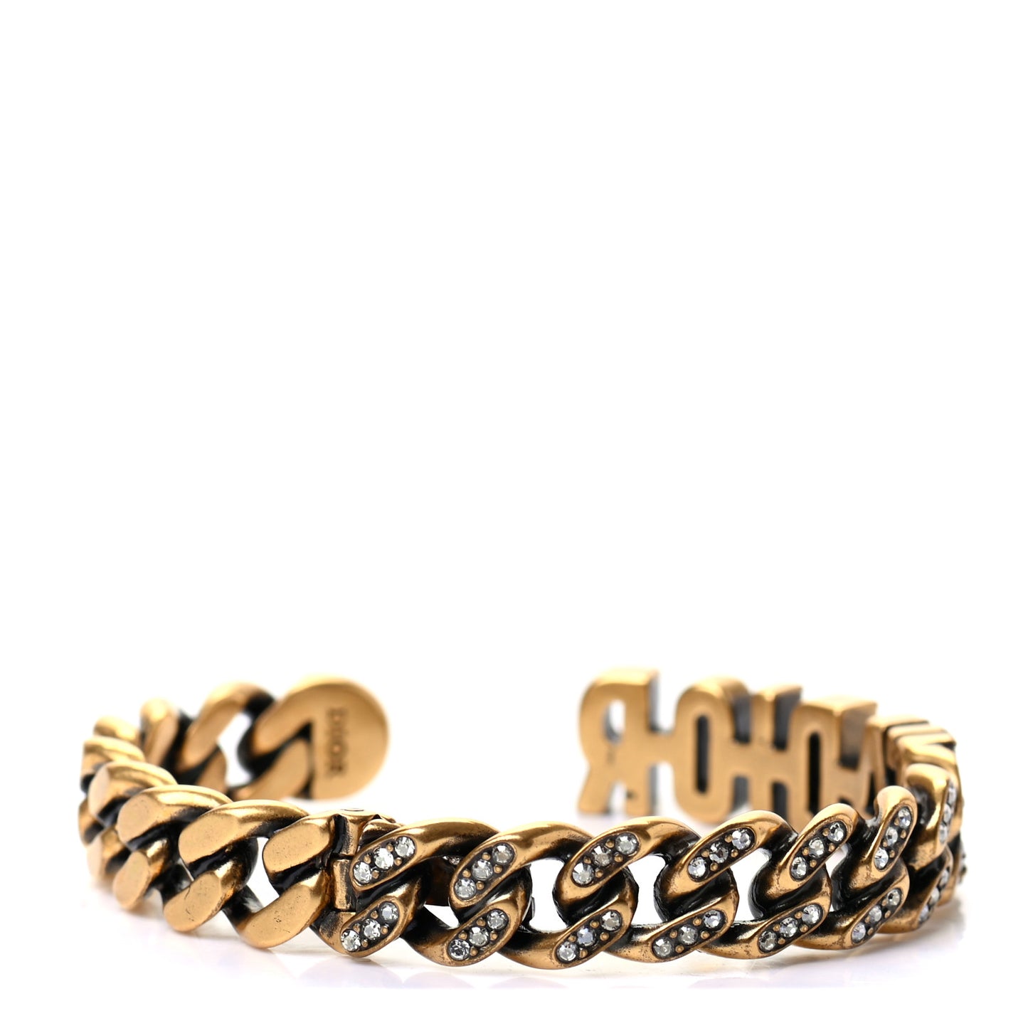 Metal Crystal J'Adior Chain Bracelet Gold