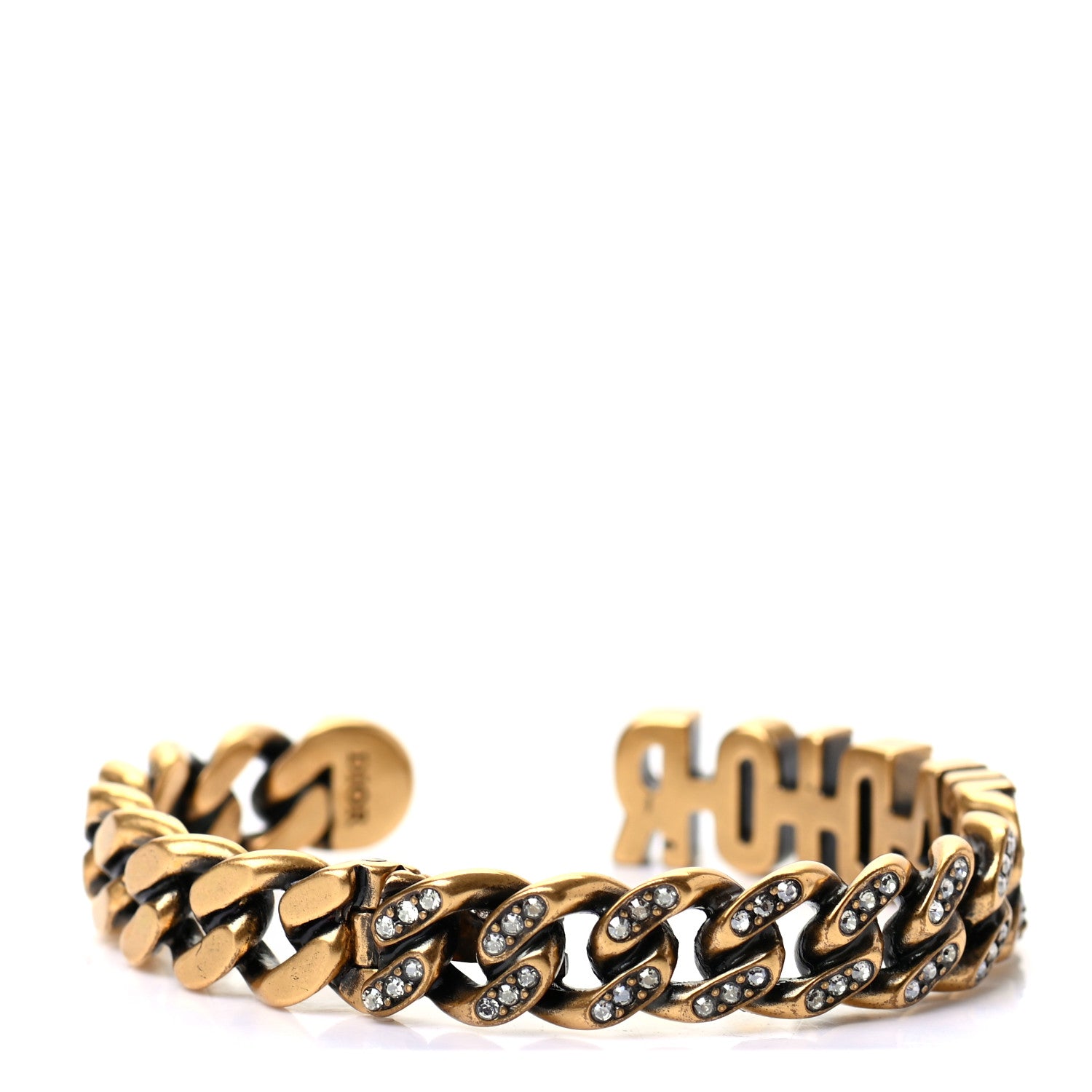 Christian Dior Metal Crystal J'Adior Chain Bracelet Gold 1 of 6