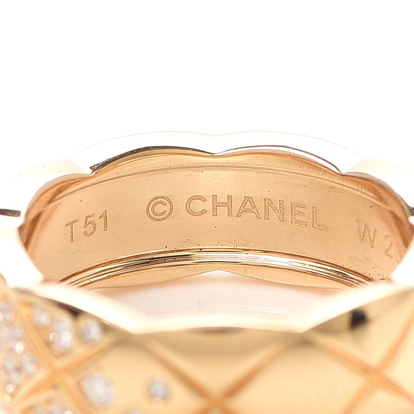 18K Yellow Gold Diamond Small Coco Crush Ring 51 5.75