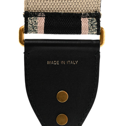 Christian Dior Canvas Embroidered Shoulder Strap Rose Multicolor 4 of 6