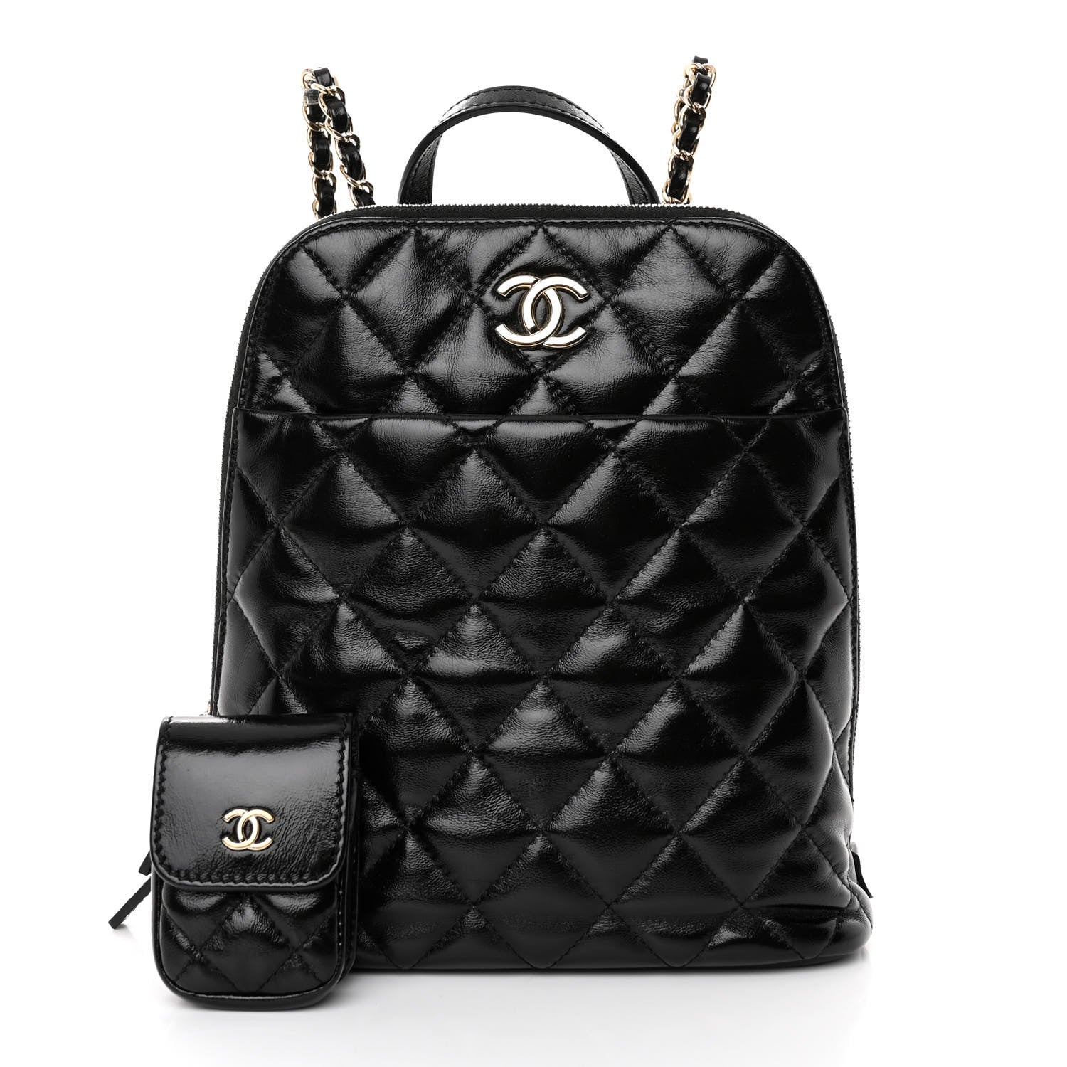 Chanel Shiny Calfskin My Pocket Backpack Black 3 of 11