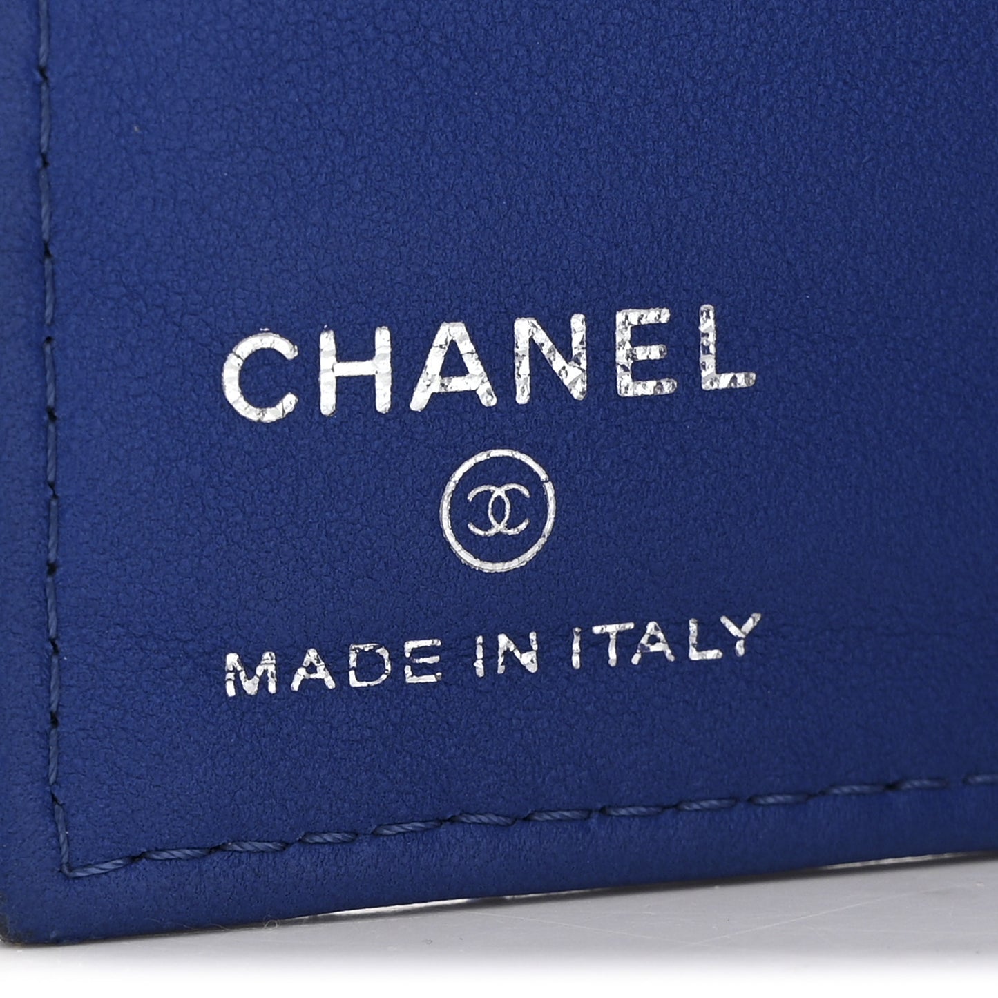 Lambskin Quilted Passport Holder Blue