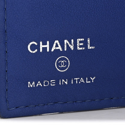Chanel Lambskin Quilted Passport Holder Blue 6 of 10