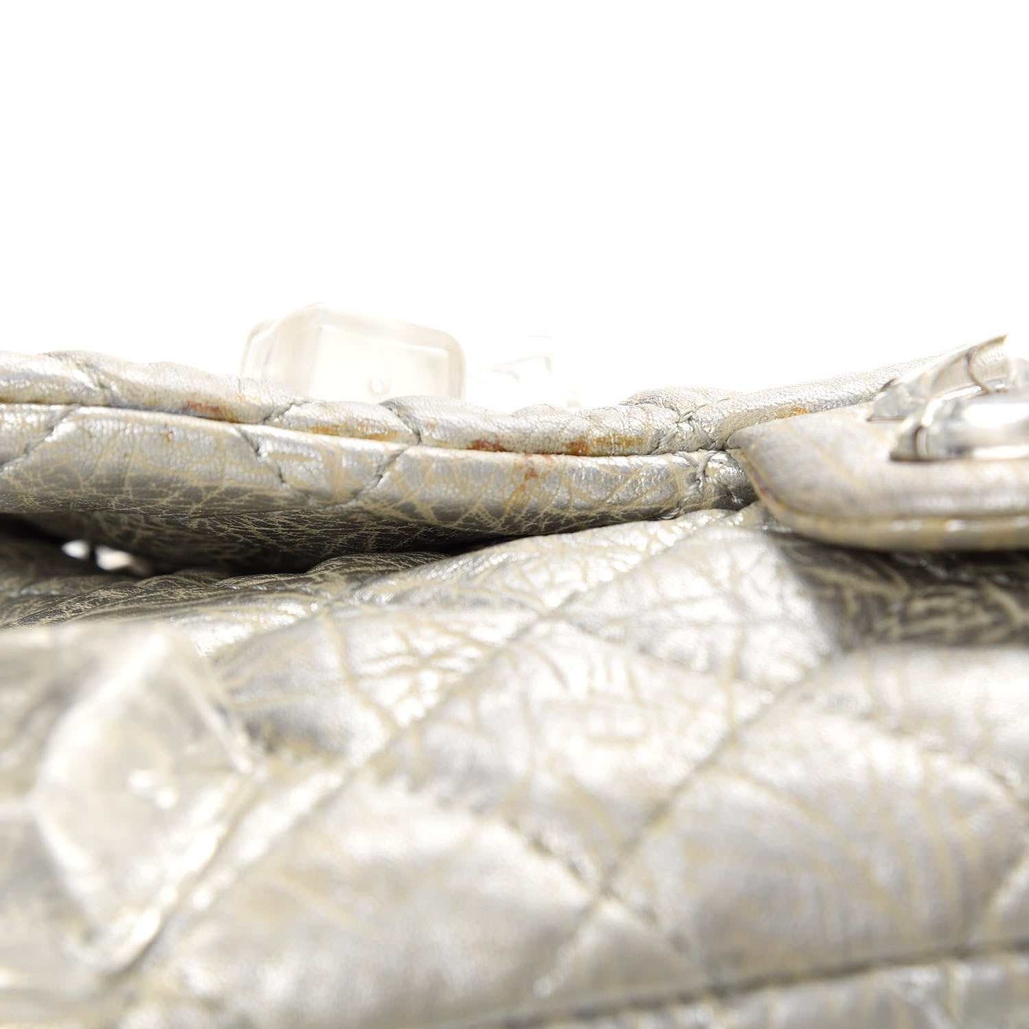 Chanel Calfskin Ice Cube On the Rocks Medium Flap Silver 10 of 10