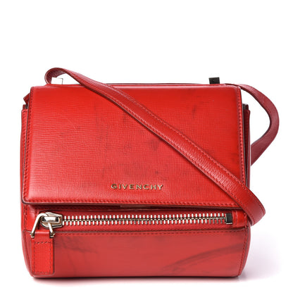 Givenchy Textured Calfskin Mini Pandora Box Crossbody Bag Red 1 of 18