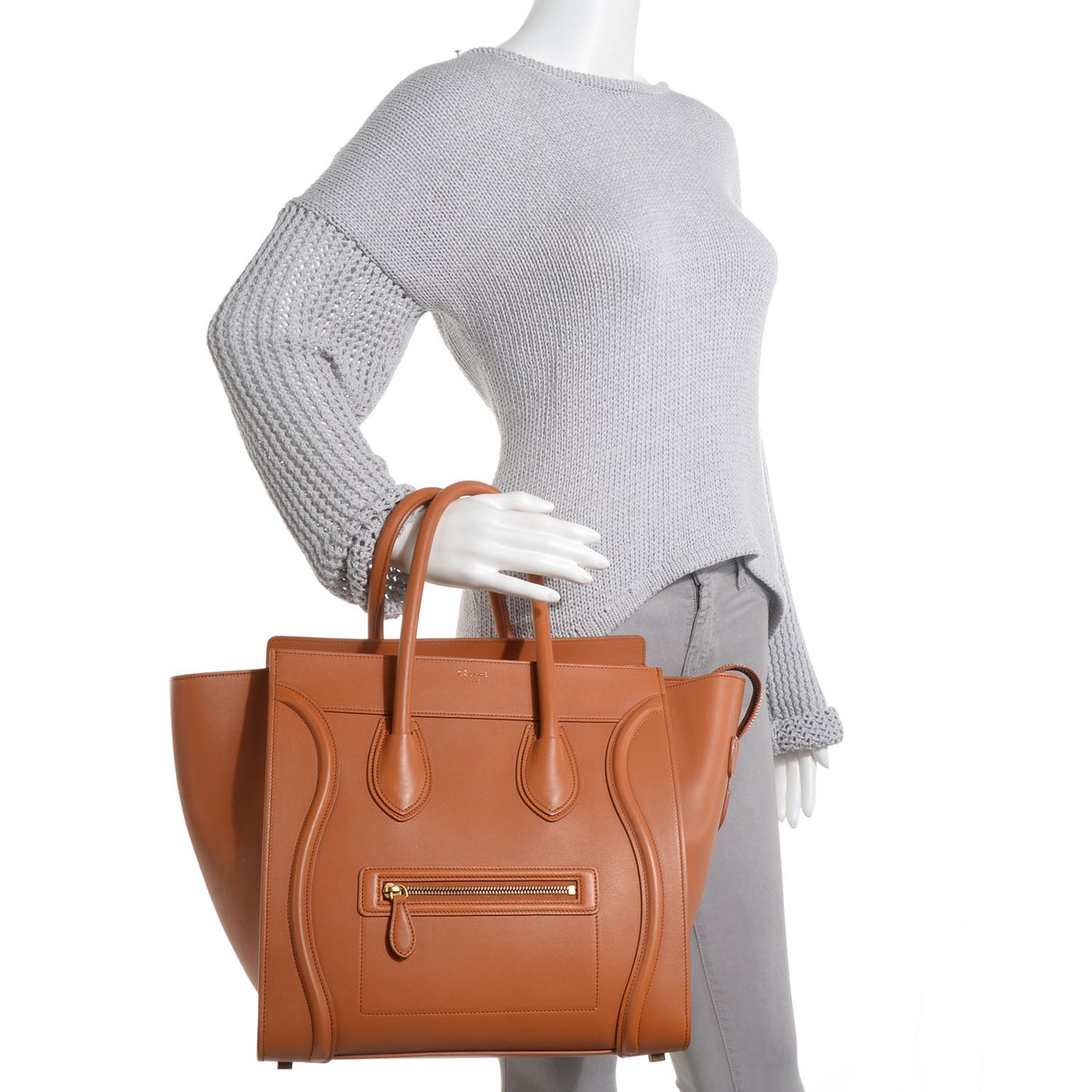 Smooth Calfskin Mini Luggage Bag Light Copper