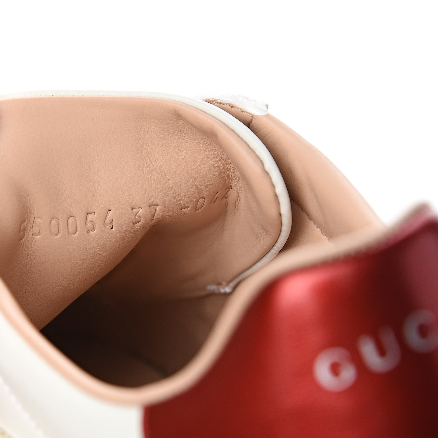 Gucci Calfskin Removable Crystals Bee Embroidered Ace Platform Sneakers 37 White 8 of 9