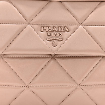 Prada Nappa Triangle Stitched Large Spectrum Bag Cipria 7 of 9