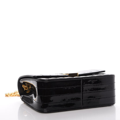 Saint Laurent Patent Matelasse Monogram Large Vicky Chain Bag Black 4 of 7