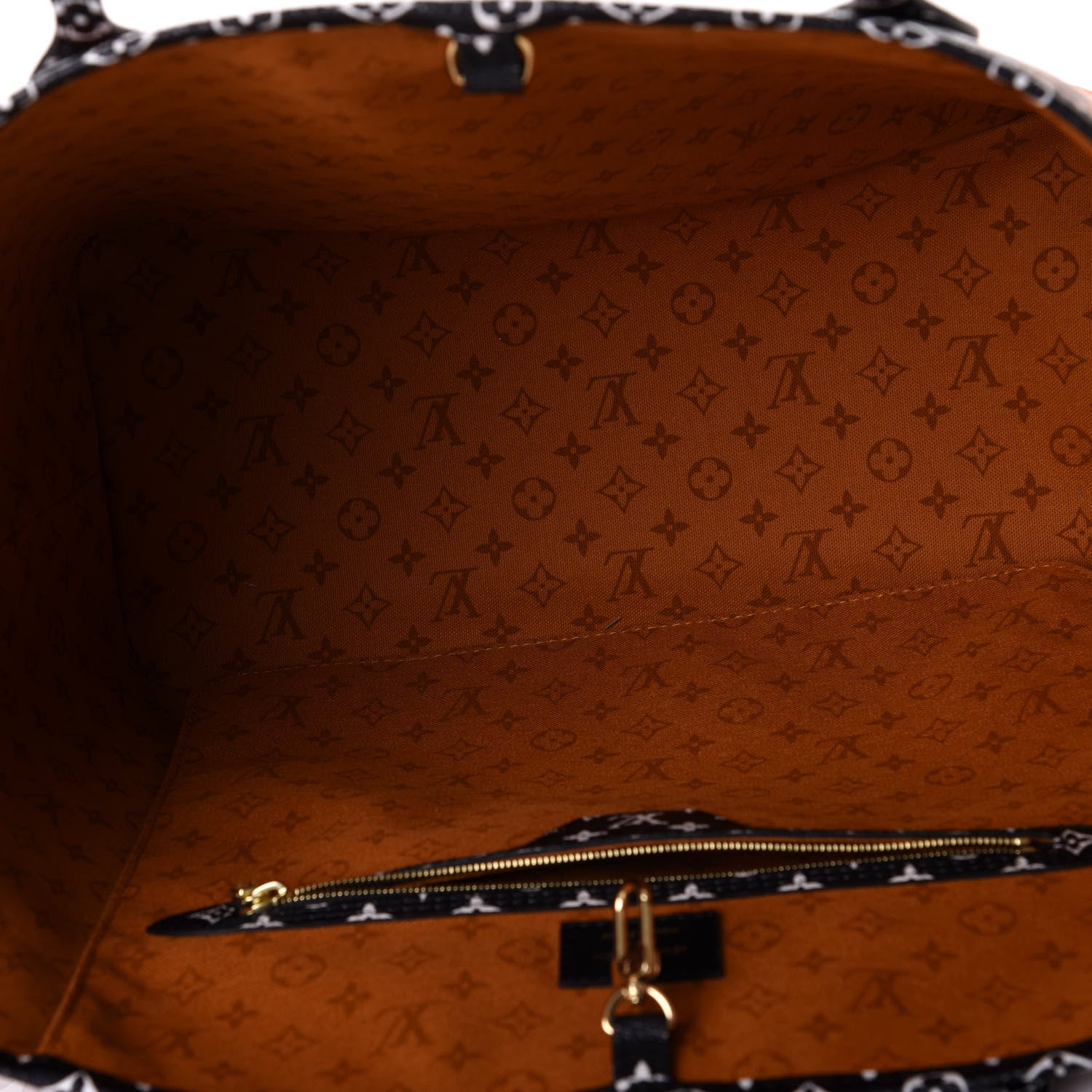 Louis Vuitton Monogram Giant Crafty Neverfull MM Creme Caramel 4 of 9