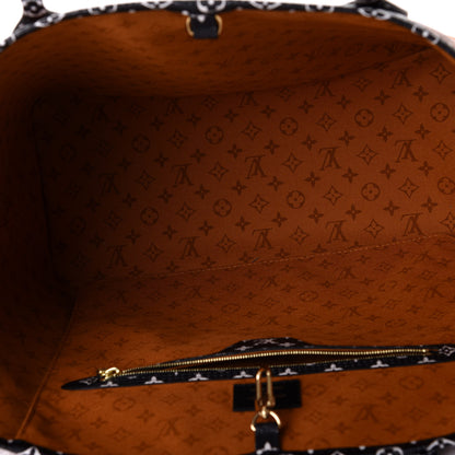 Louis Vuitton Monogram Giant Crafty Neverfull MM Creme Caramel 4 of 9