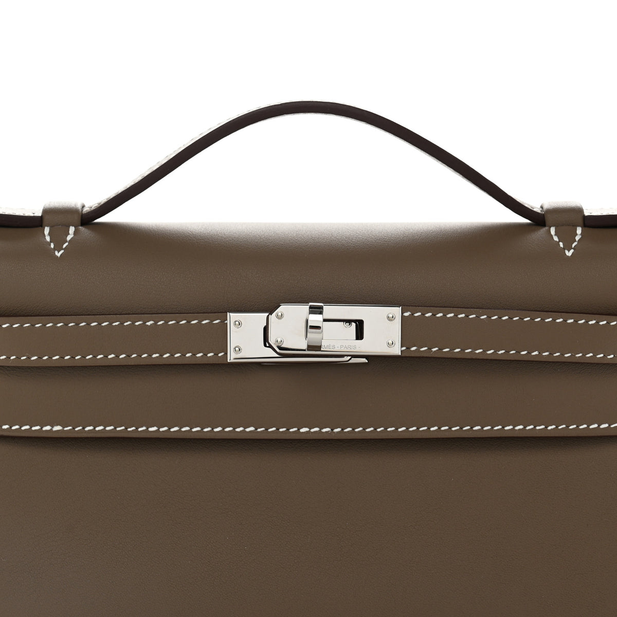 Hermes Swift Kelly Pochette Clutch Etoupe 8 of 9