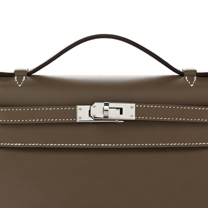 Hermes Swift Kelly Pochette Clutch Etoupe 8 of 9