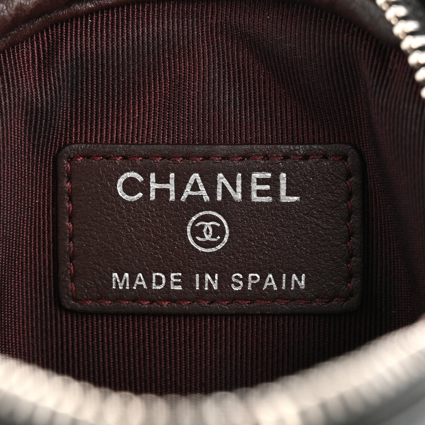 Lambskin Quilted Zip Around Classic Coin Purse Black