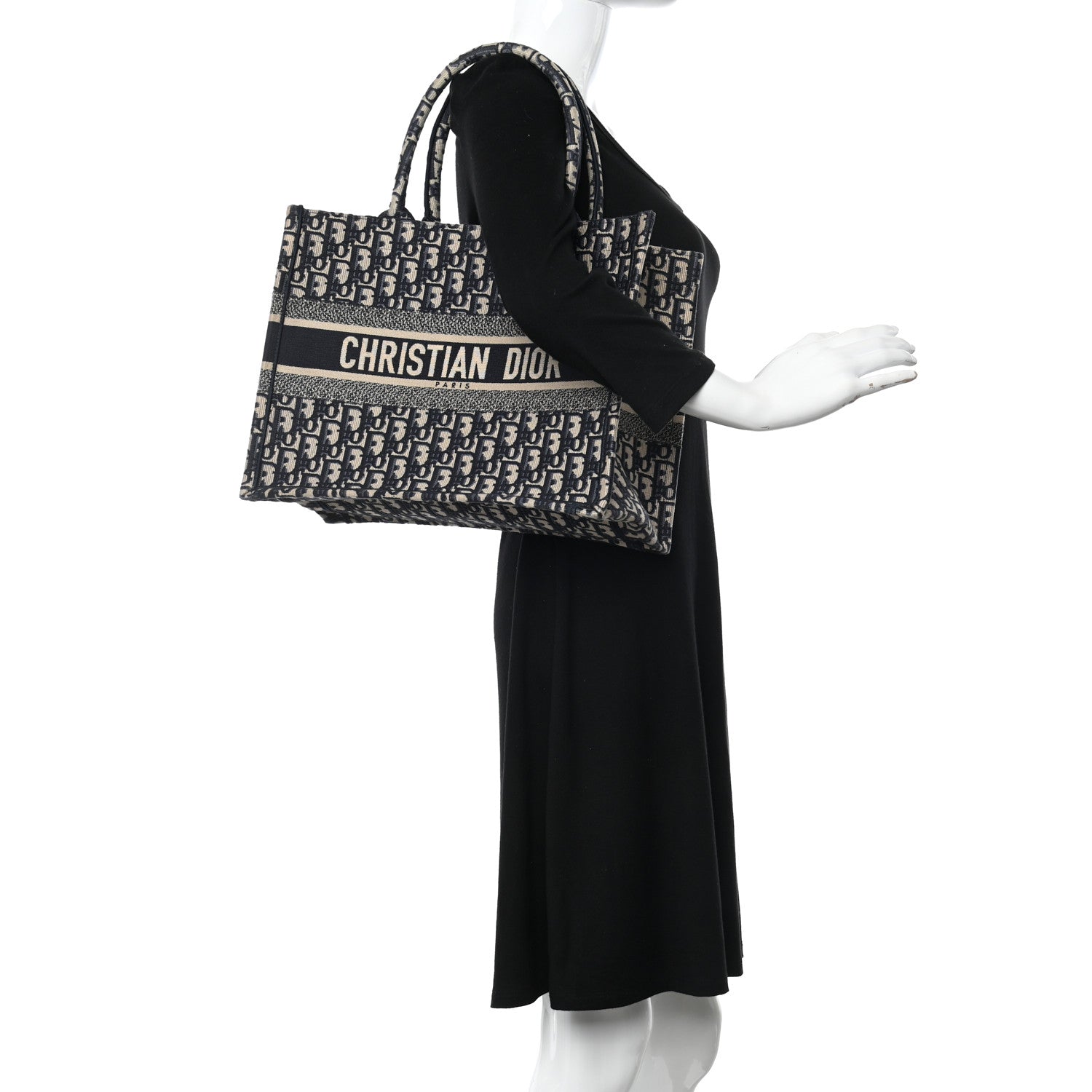 Christian Dior Oblique Medium Book Tote Blue Multicolor 2 of 12