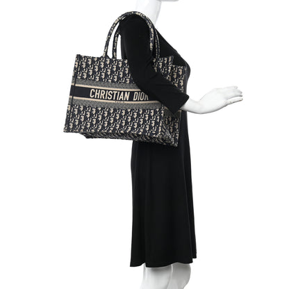 Christian Dior Oblique Medium Book Tote Blue Multicolor 2 of 12
