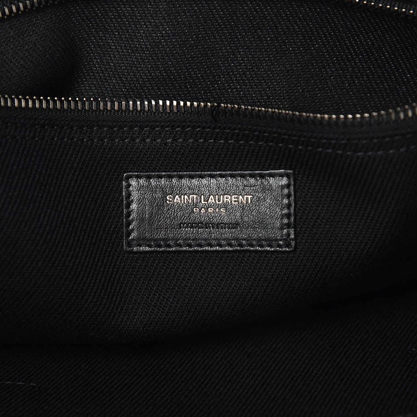 Linen Calfskin Rive Gauche Tote Black