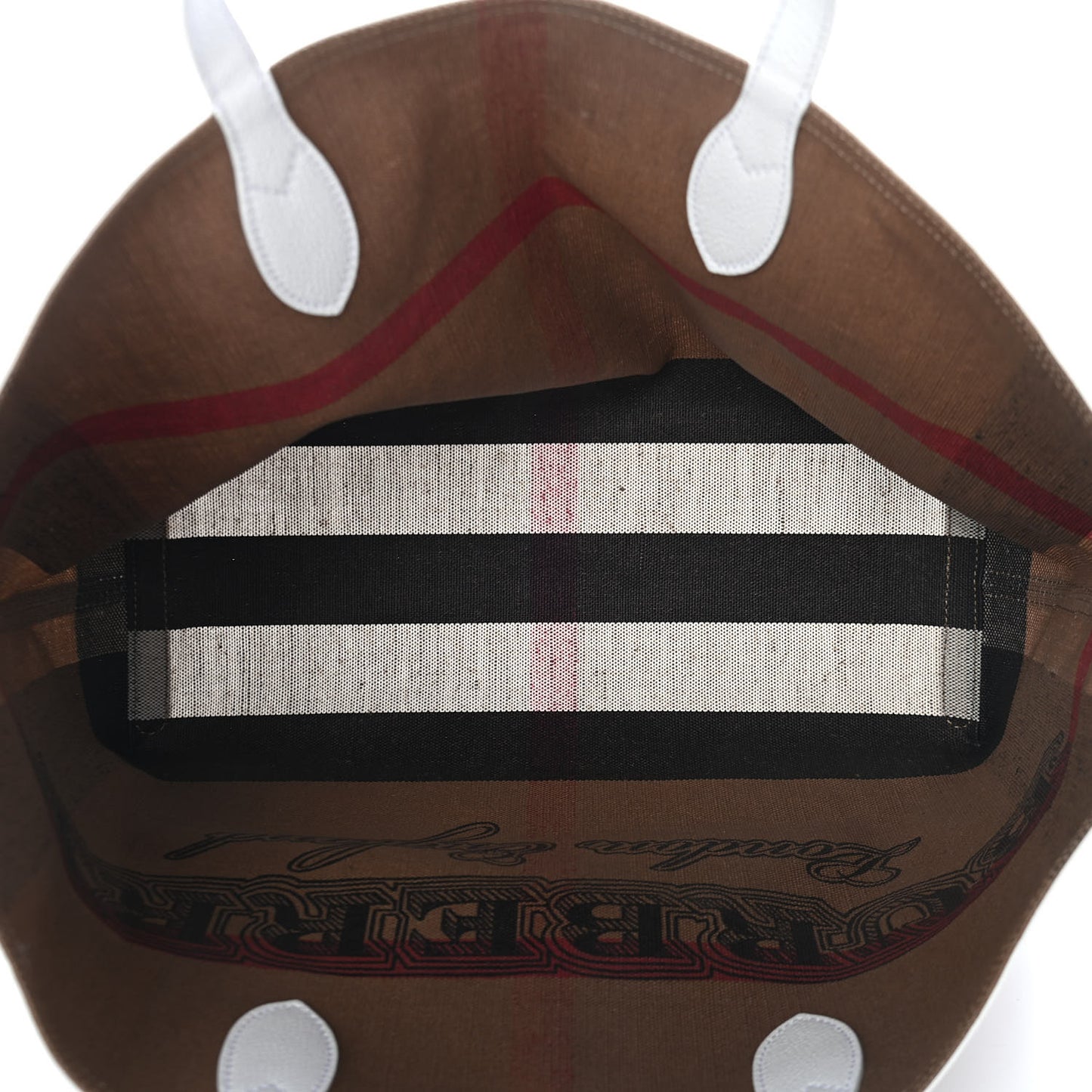 Coated Canvas Medium Reversible Doodle Tote White