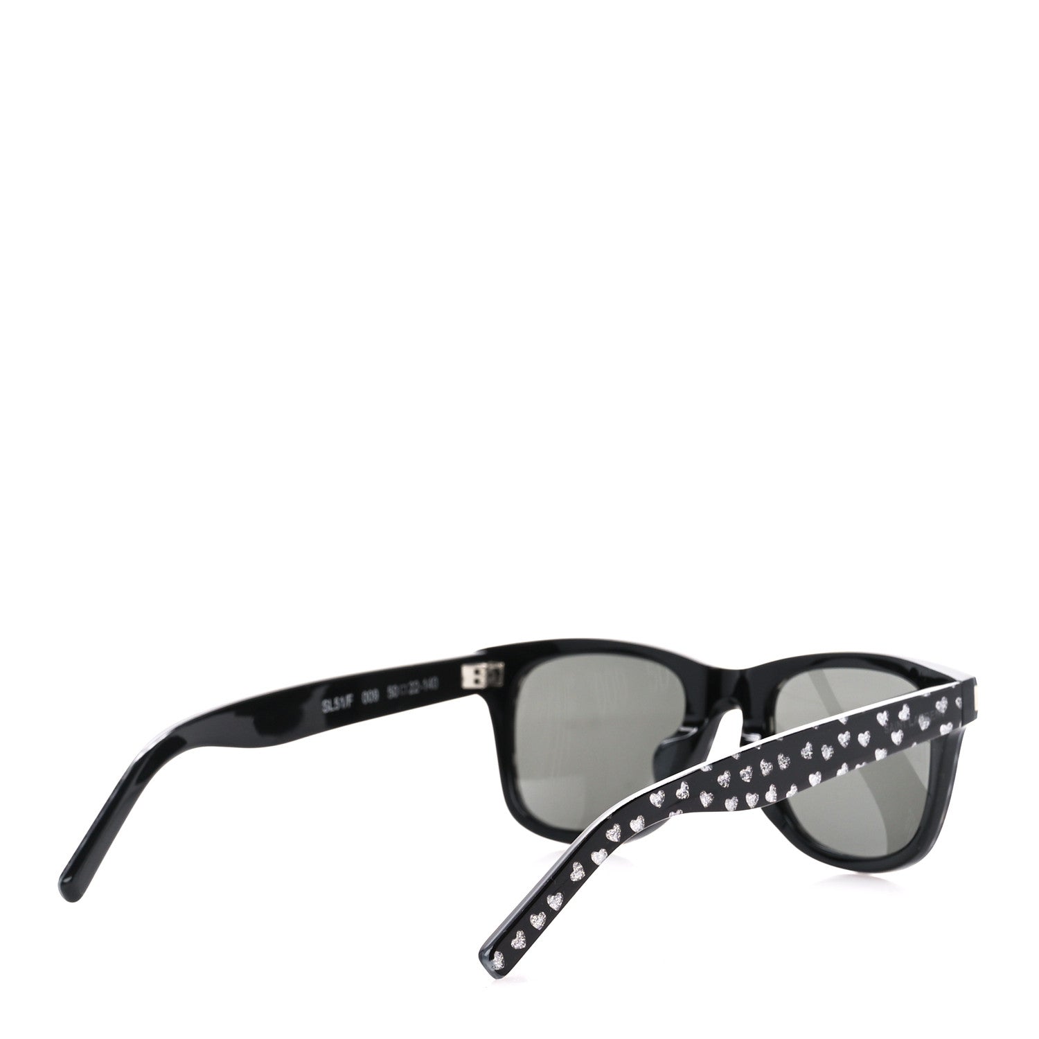 Saint Laurent Square Heart Sunglasses SL51 Black 4 of 8