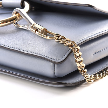 Chloe Suede Calfskin Small Faye Shoulder Bag Washed Blue 6 of 9