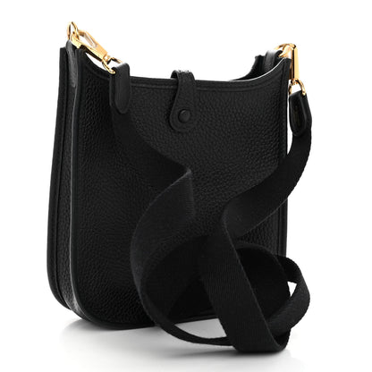 Hermes Taurillon Clemence Evelyne TPM Black 3 of 11