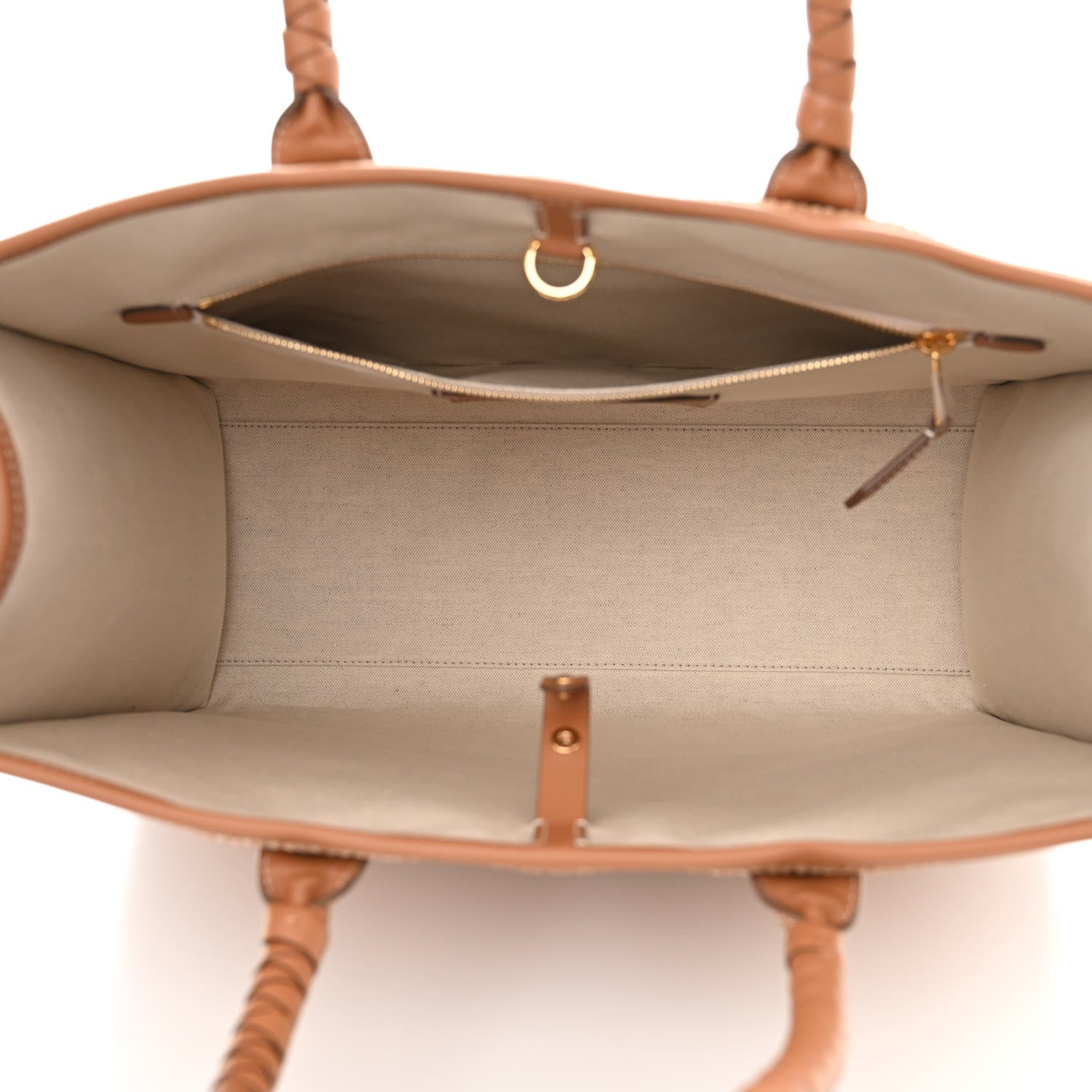 Burberry Raffia Calfskin Medium Freya Tote Natural 5 of 10