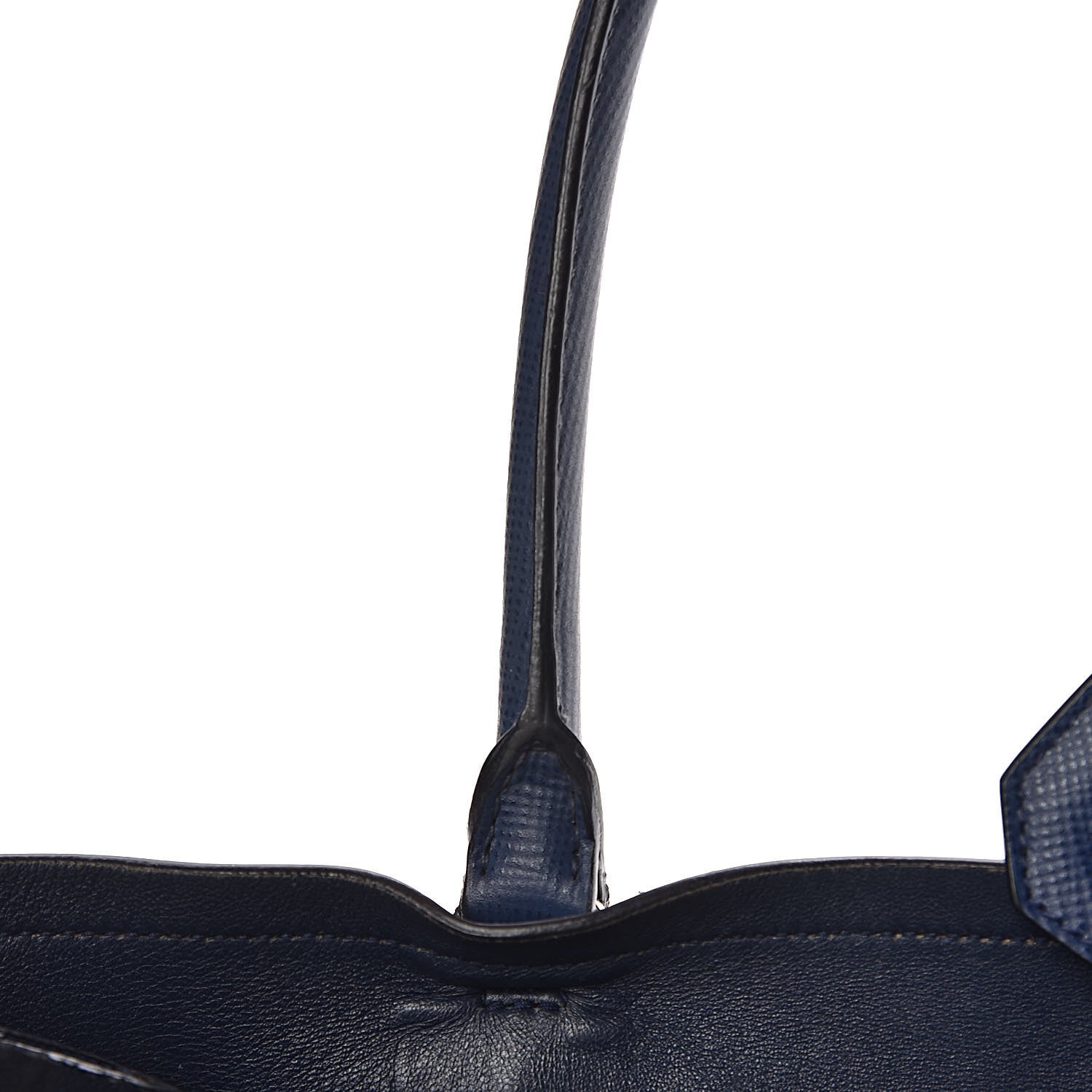 Prada Saffiano Cuir Medium Double Handle Tote Bluette 25 of 28