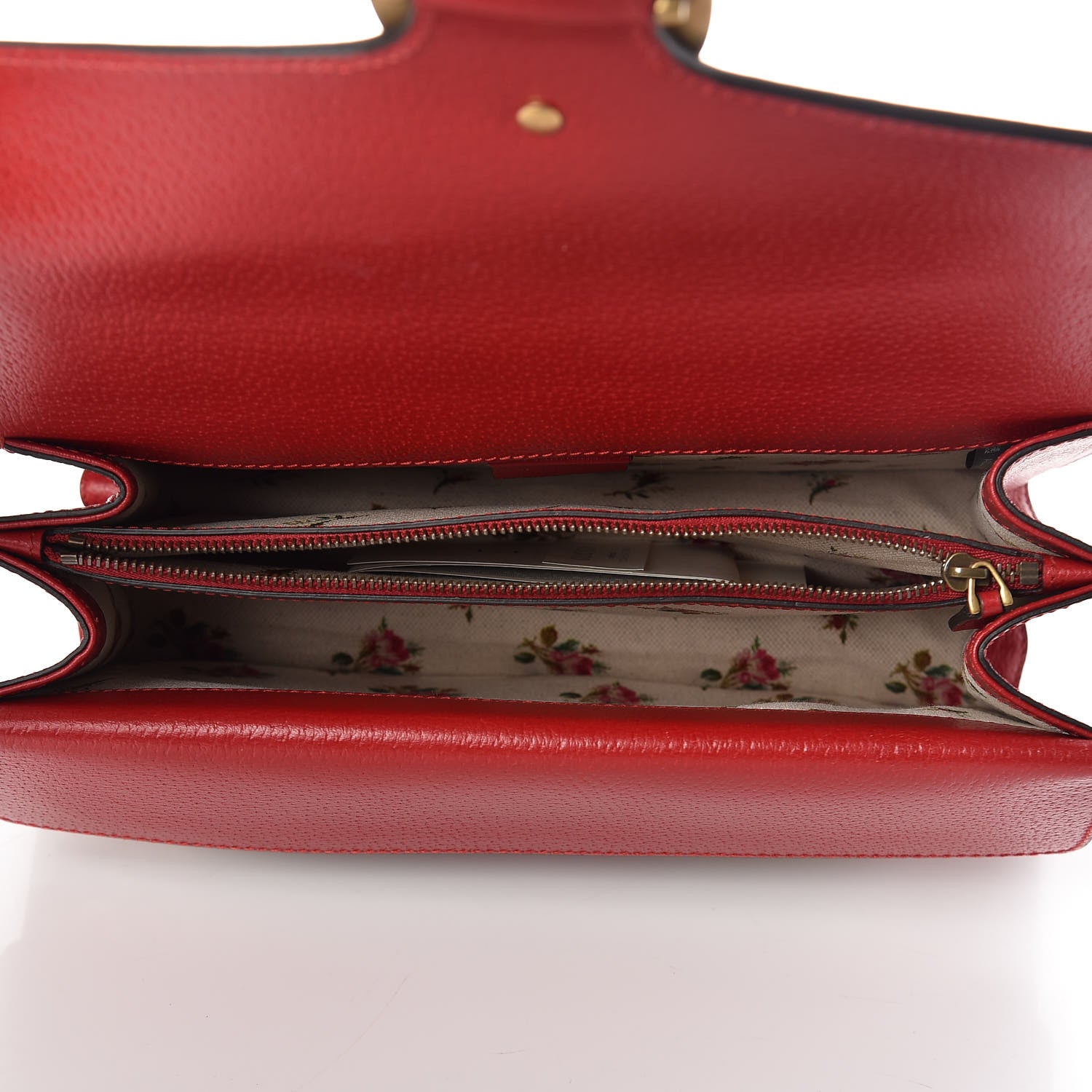 Gucci Calfskin Web Floral Embroidered Small Dionysus Shoulder Bag Hibiscus Red 5 of 11
