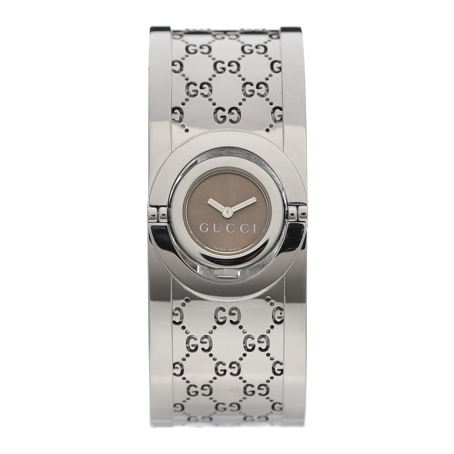 Stainless Steel 23mm Twirl Quartz Watch Brown