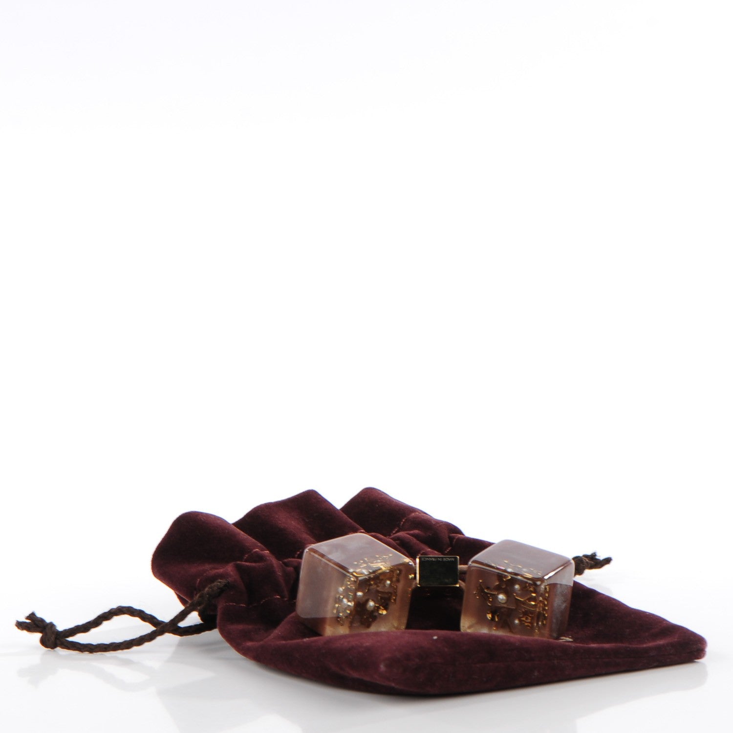 Louis Vuitton Swarovski Crystal Resin Inclusion Hair Cubes Praline 3 of 5