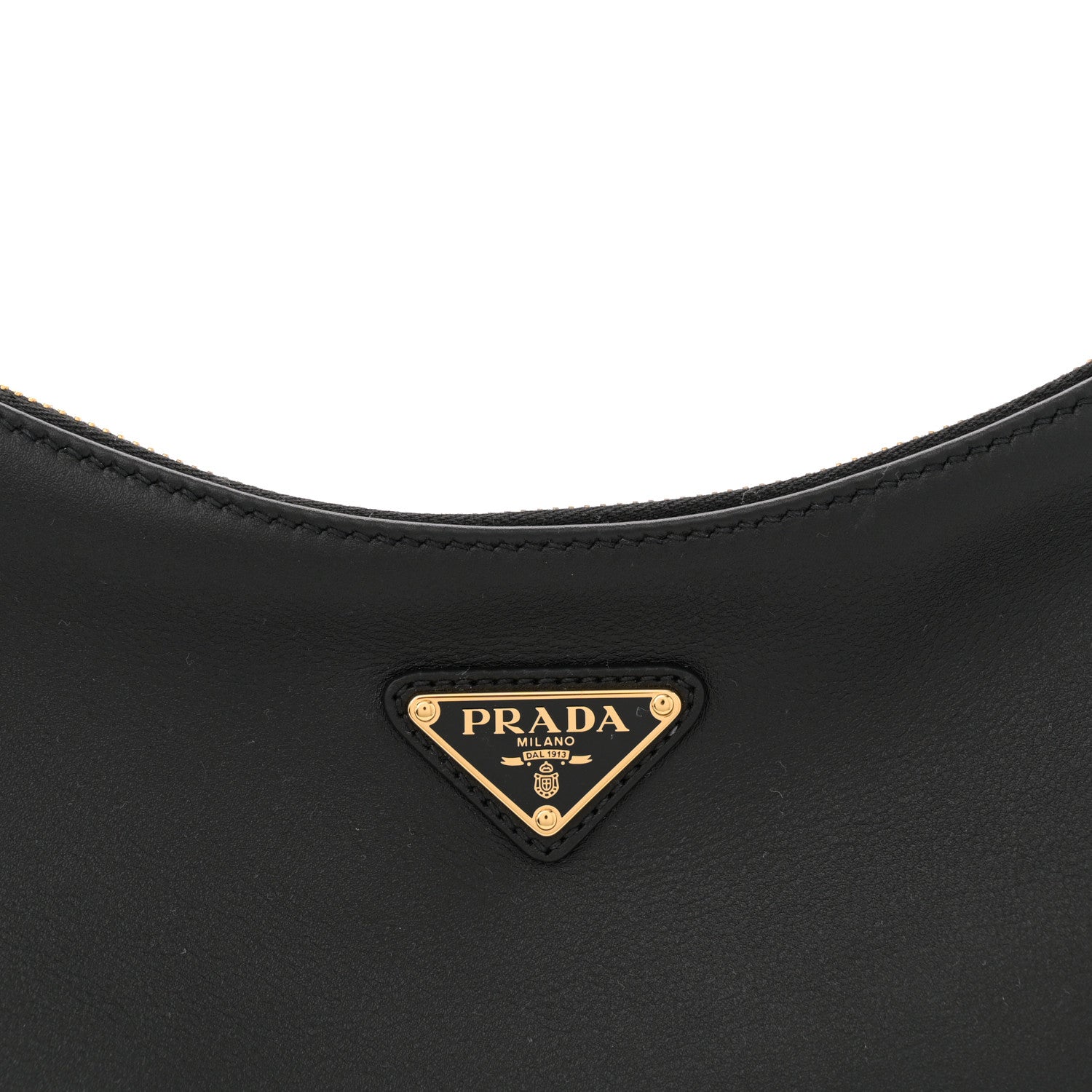 Prada Soft Calfskin Medium Aimee Shoulder Bag Black 8 of 10