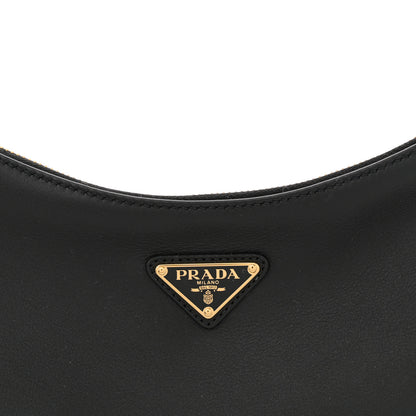 Prada Soft Calfskin Medium Aimee Shoulder Bag Black 8 of 10