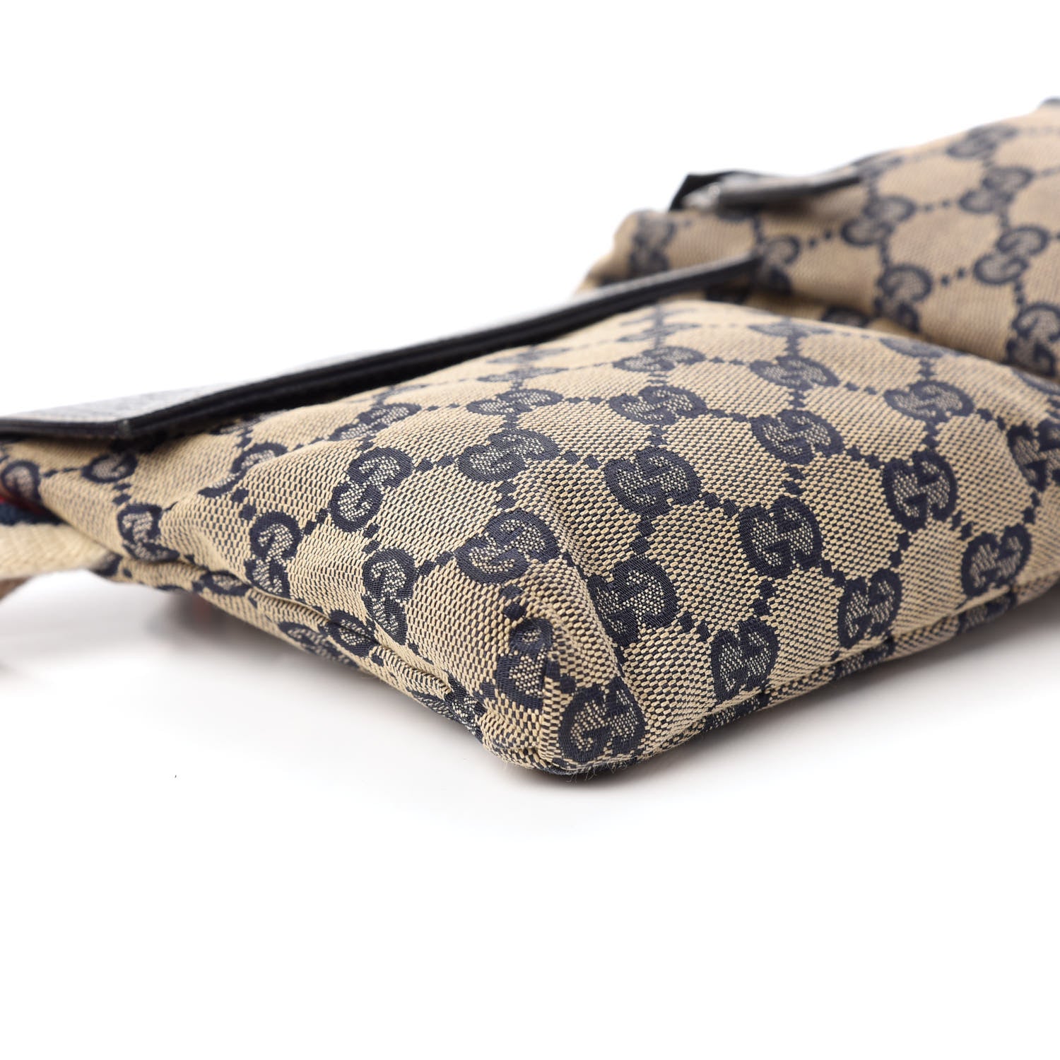Gucci GG Monogram Web Double Pocket Belt Bag Navy 6 of 10