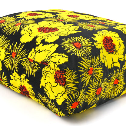 Prada Tessuto Nylon Saffiano Floral Print Tote Yellow Multicolor 11 of 11