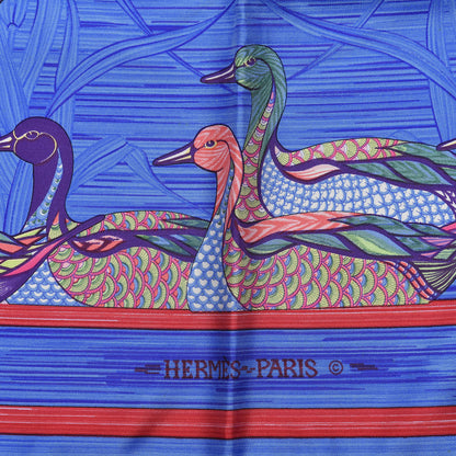 Hermes Silk La Mare aux Canards Scarf 90 4 of 5