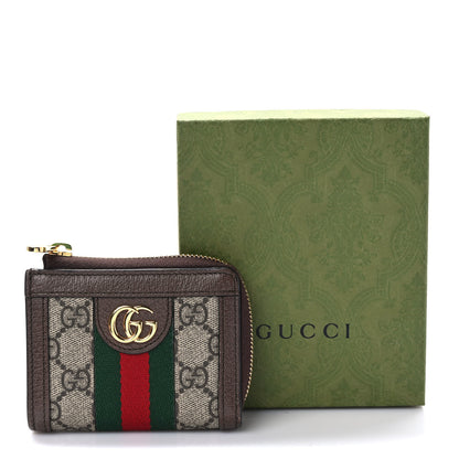 Gucci GG Supreme Monogram Web Ophidia Zip Wallet Beige New Acero 7 of 7